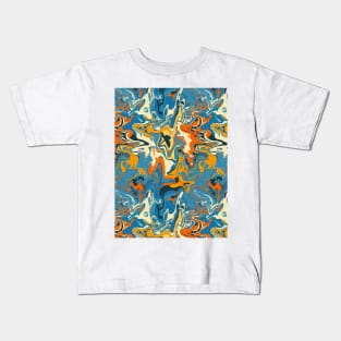 Recess on the Playground Marble - Digital Paint Spill Kids T-Shirt